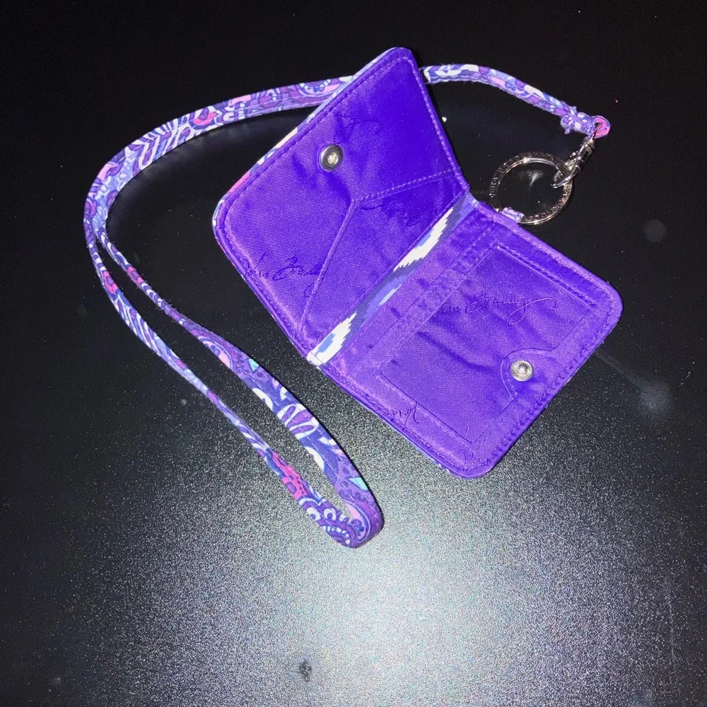 Vera Bradley Purple and Pink ID wallet - Picture 3 of 3